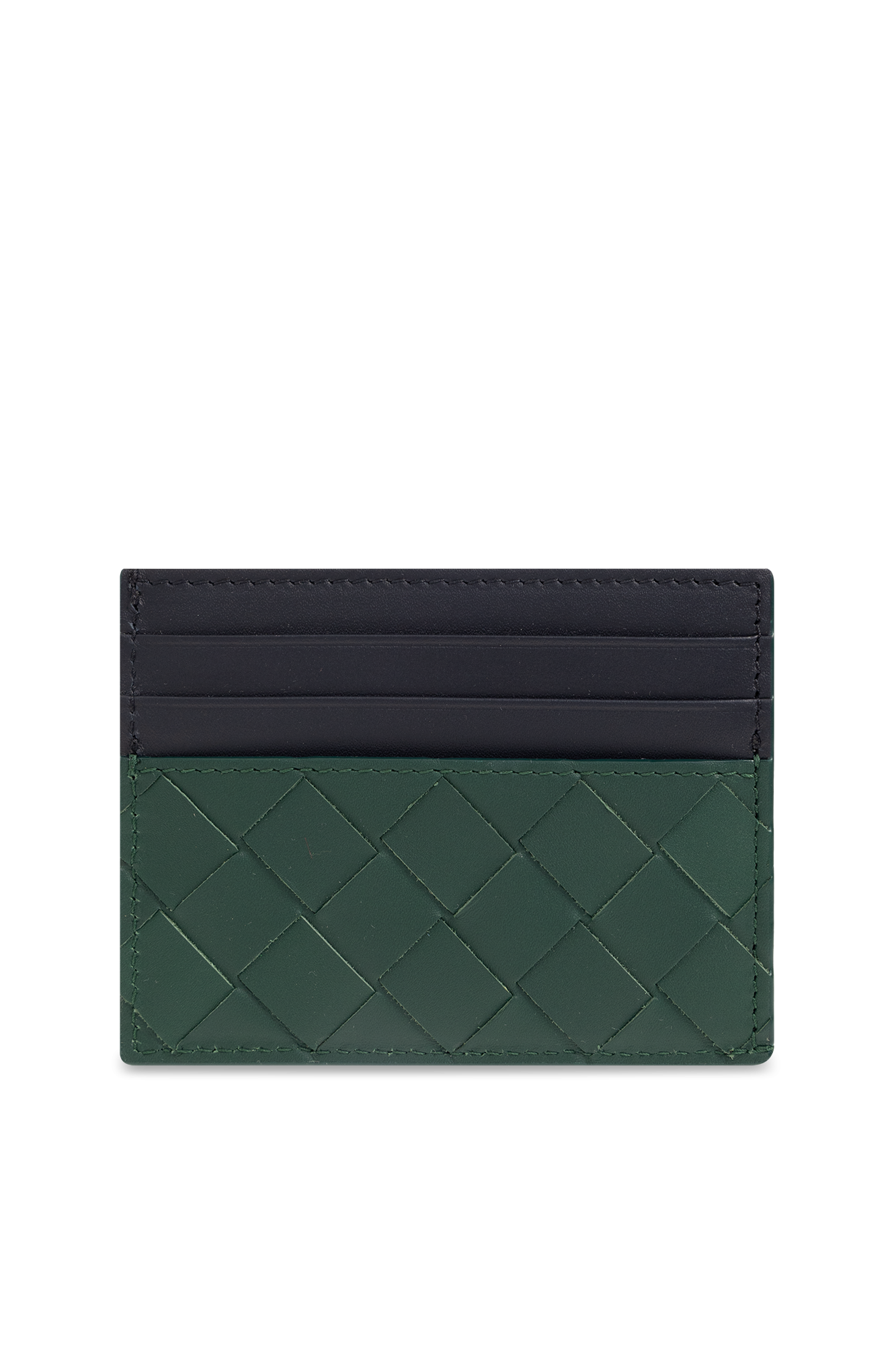 Navy blue Leather card holder Bottega Veneta - Vitkac AS